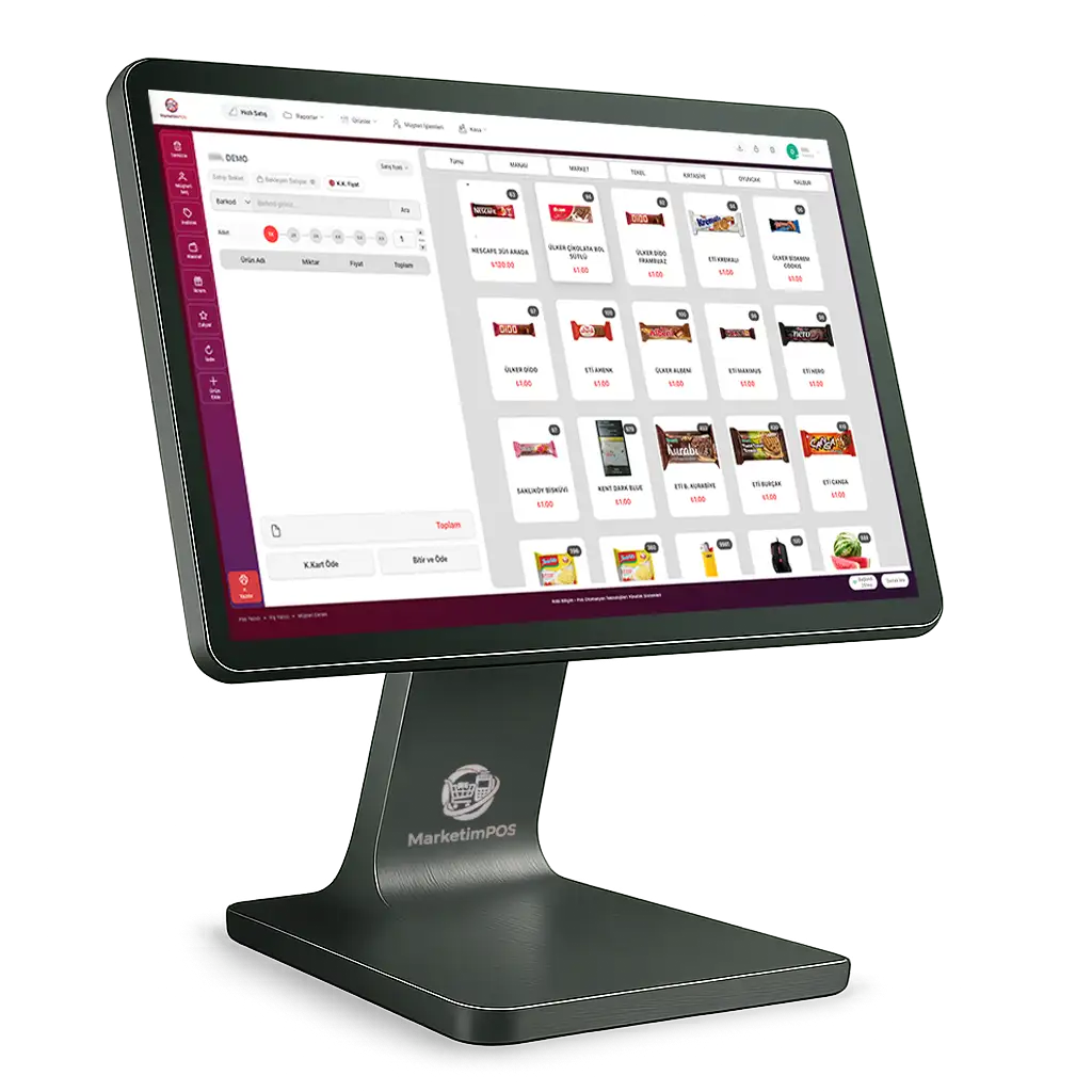 Marketim POS Market Otomasyon Yazılımı - Barkodlu satış ve stok takibi ana ekranı